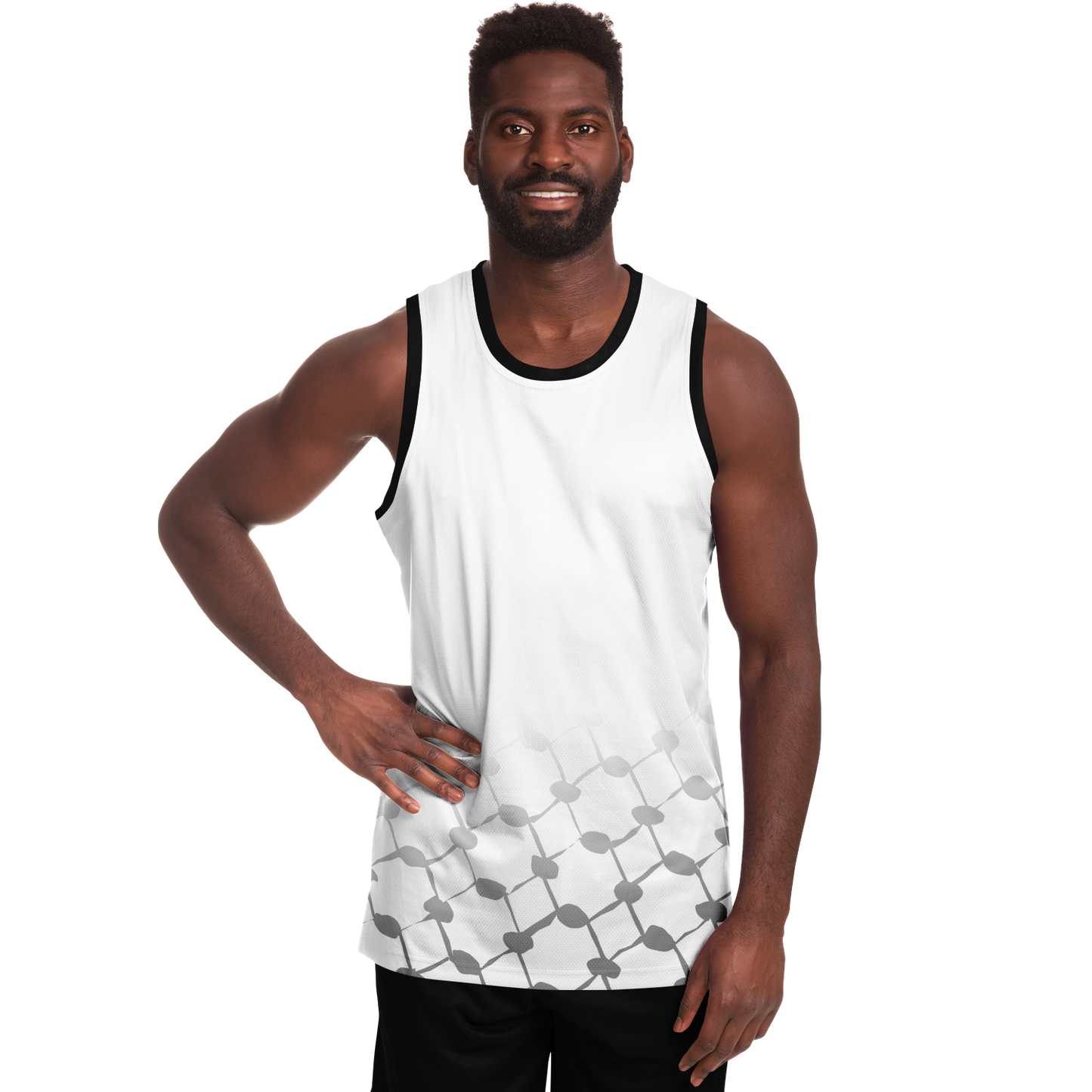 Basketball Jersey Keffieh (White)