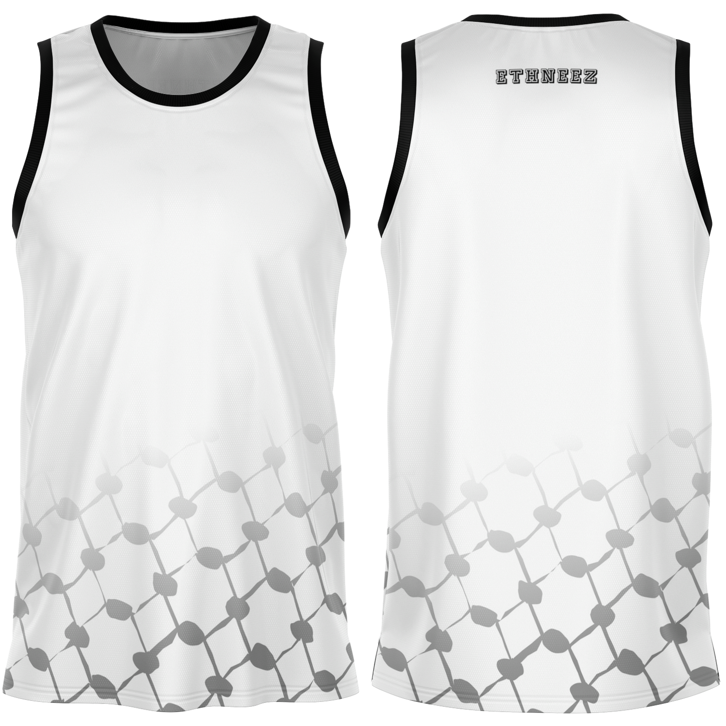 Basketball Jersey Keffieh (White)