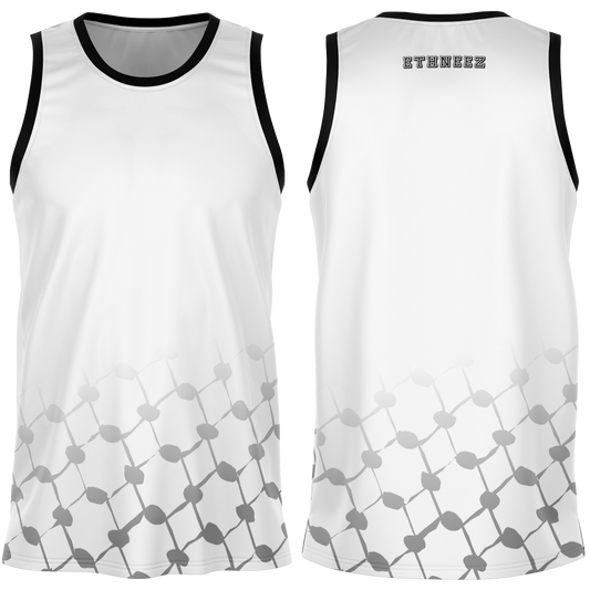 Basketball Jersey Keffieh (White)