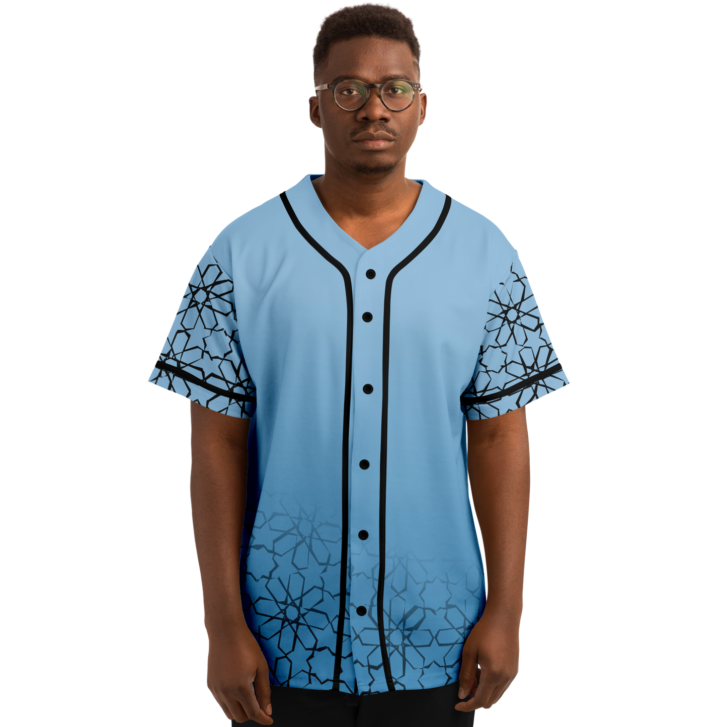 Baseball Jersey Zellij (Cyan)