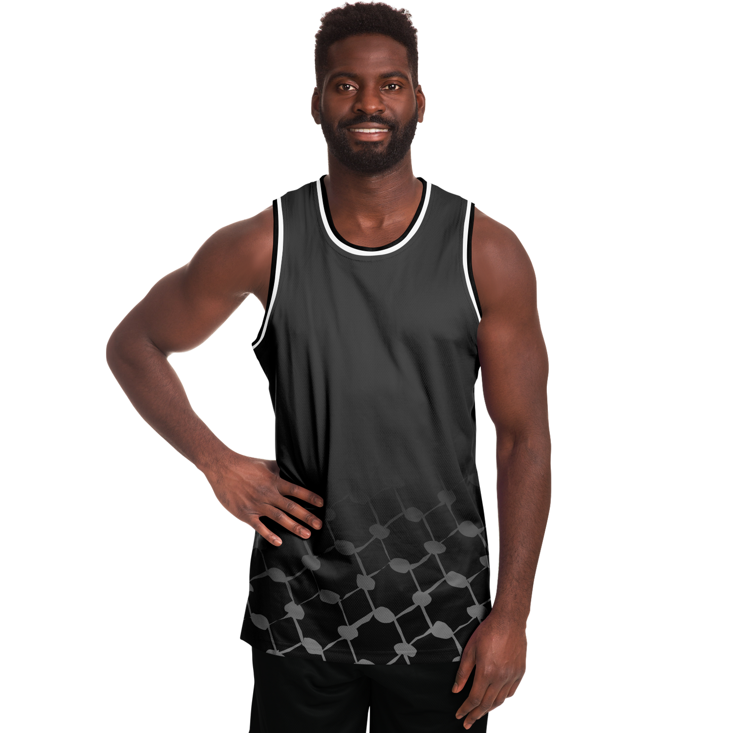 Basketball Jersey Keffieh (Black)