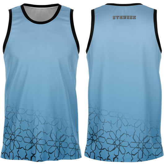 Basketball Jersey Zellij (Cyan)