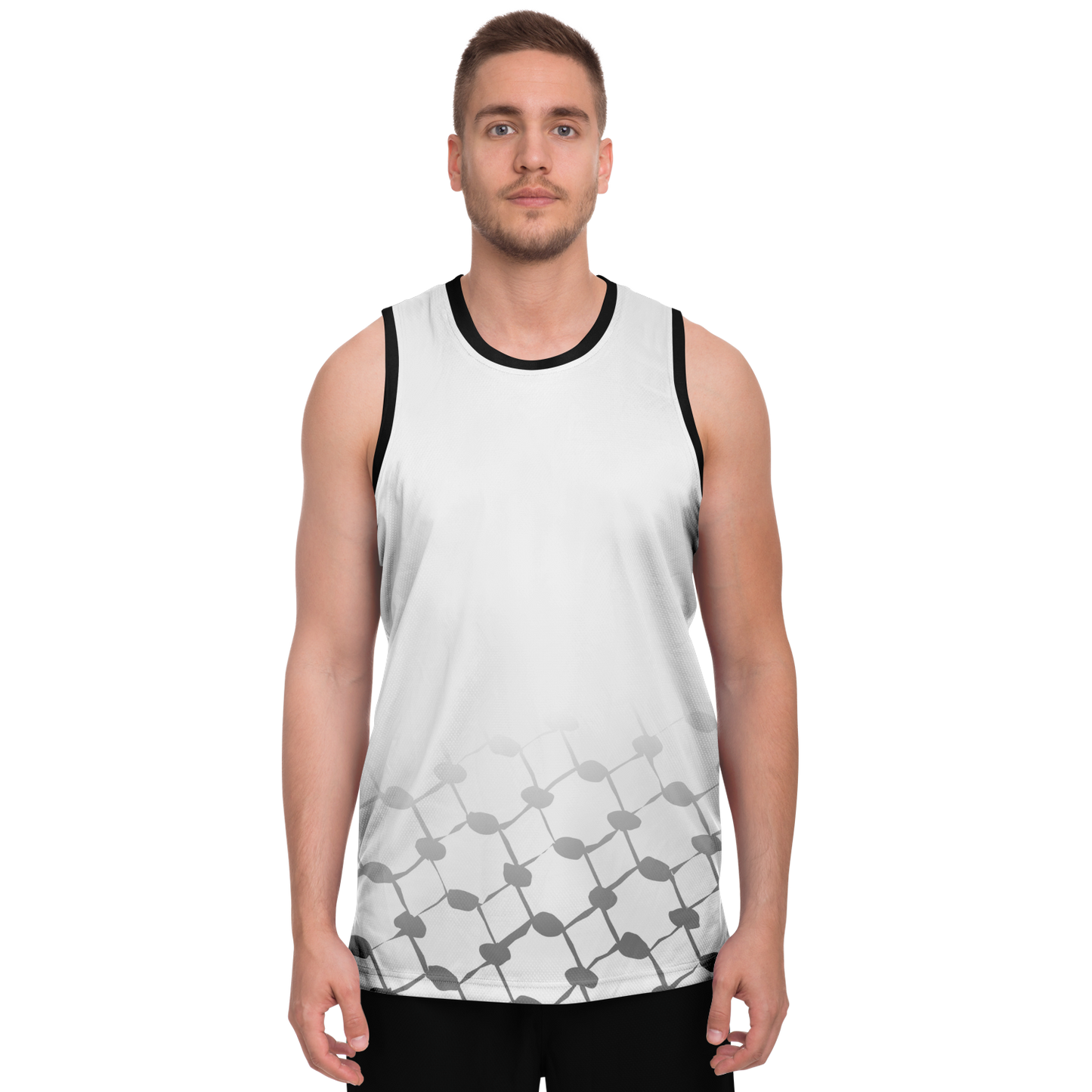 Basketball Jersey Keffieh (White)