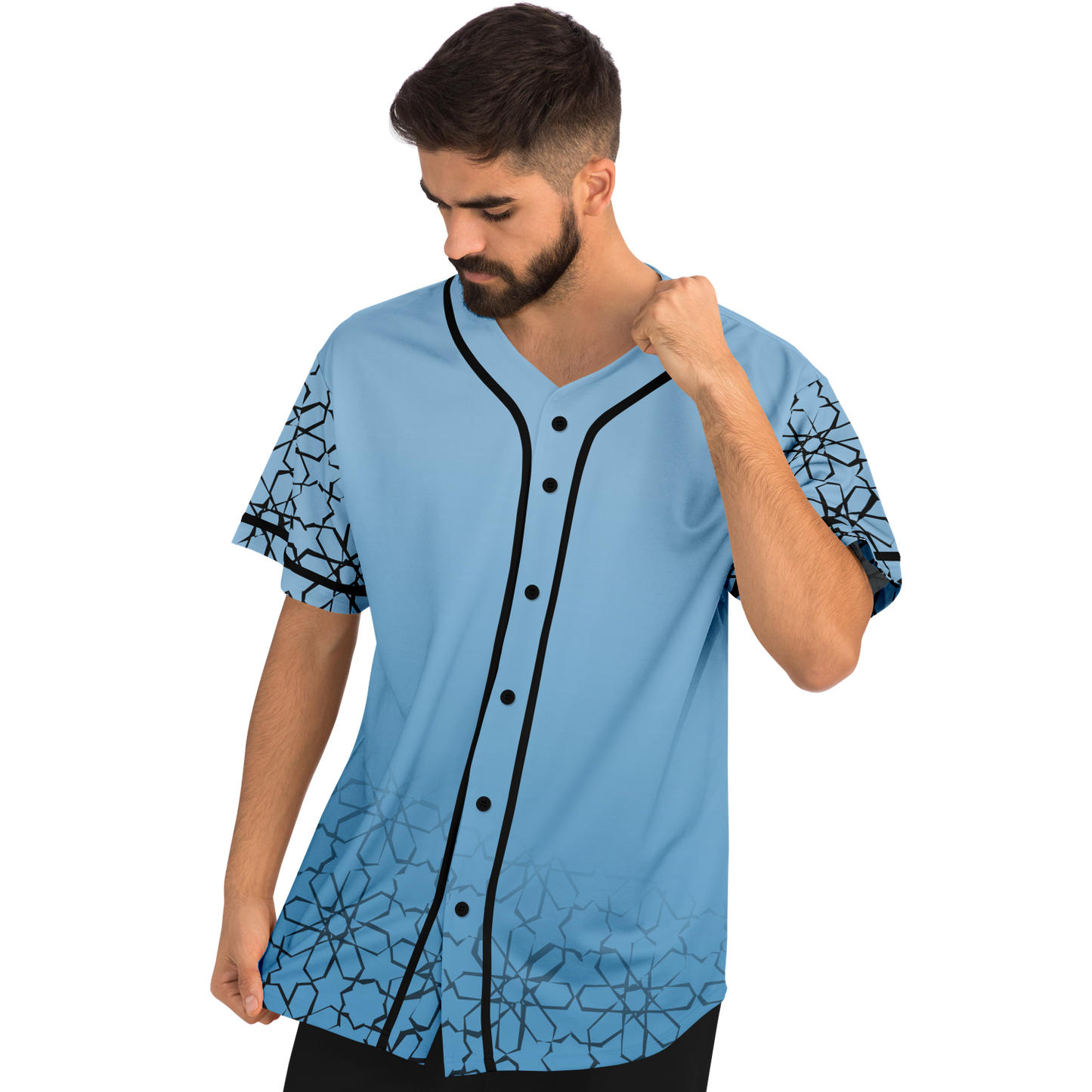 Baseball Jersey Zellij (Cyan)