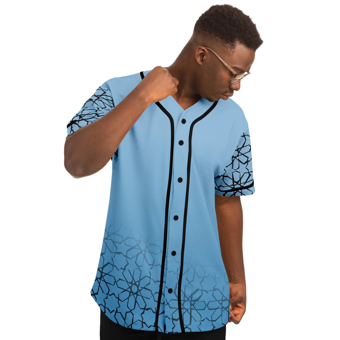 Baseball Jersey Zellij (Cyan)